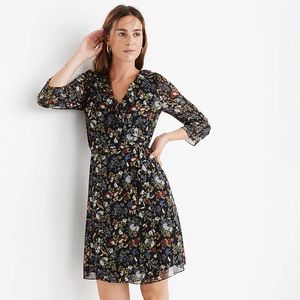 Madewell Ruffle-neck Wrap Dress